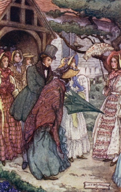 Ilustración para Cranford de la Sra. Gaskell de Mary V. Wheelhouse